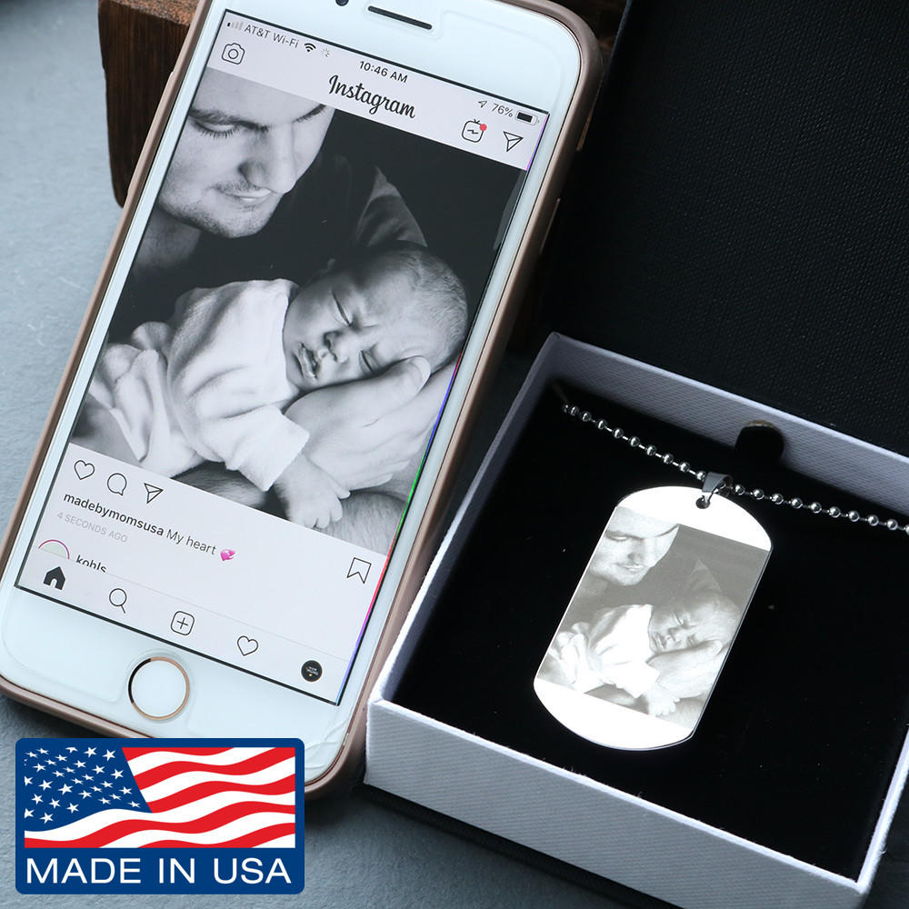 Sleek Custom Dog Tag-Out OF Stock