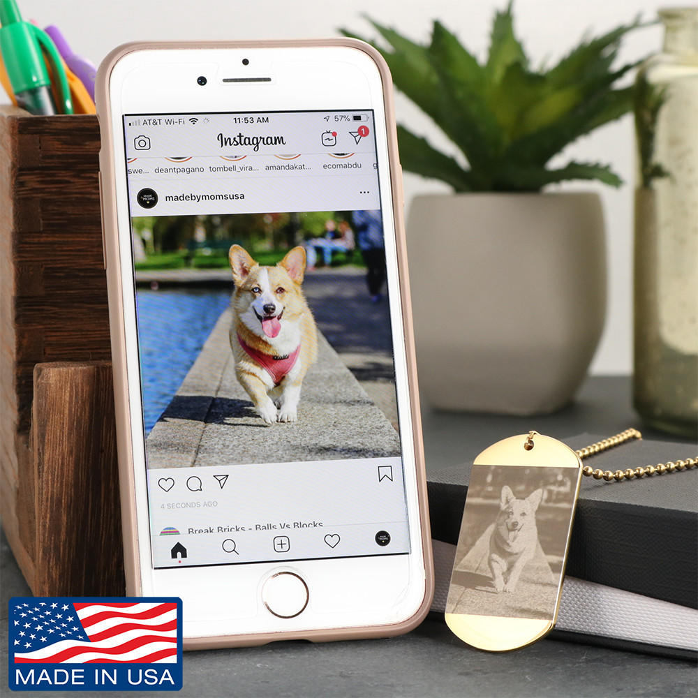 Sleek Custom Dog Tag-Out OF Stock