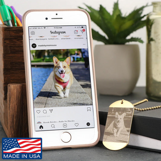 Sleek Custom Dog Tag-Out OF Stock