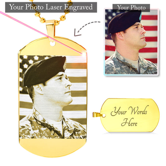 Sleek Custom Dog Tag-Out OF Stock