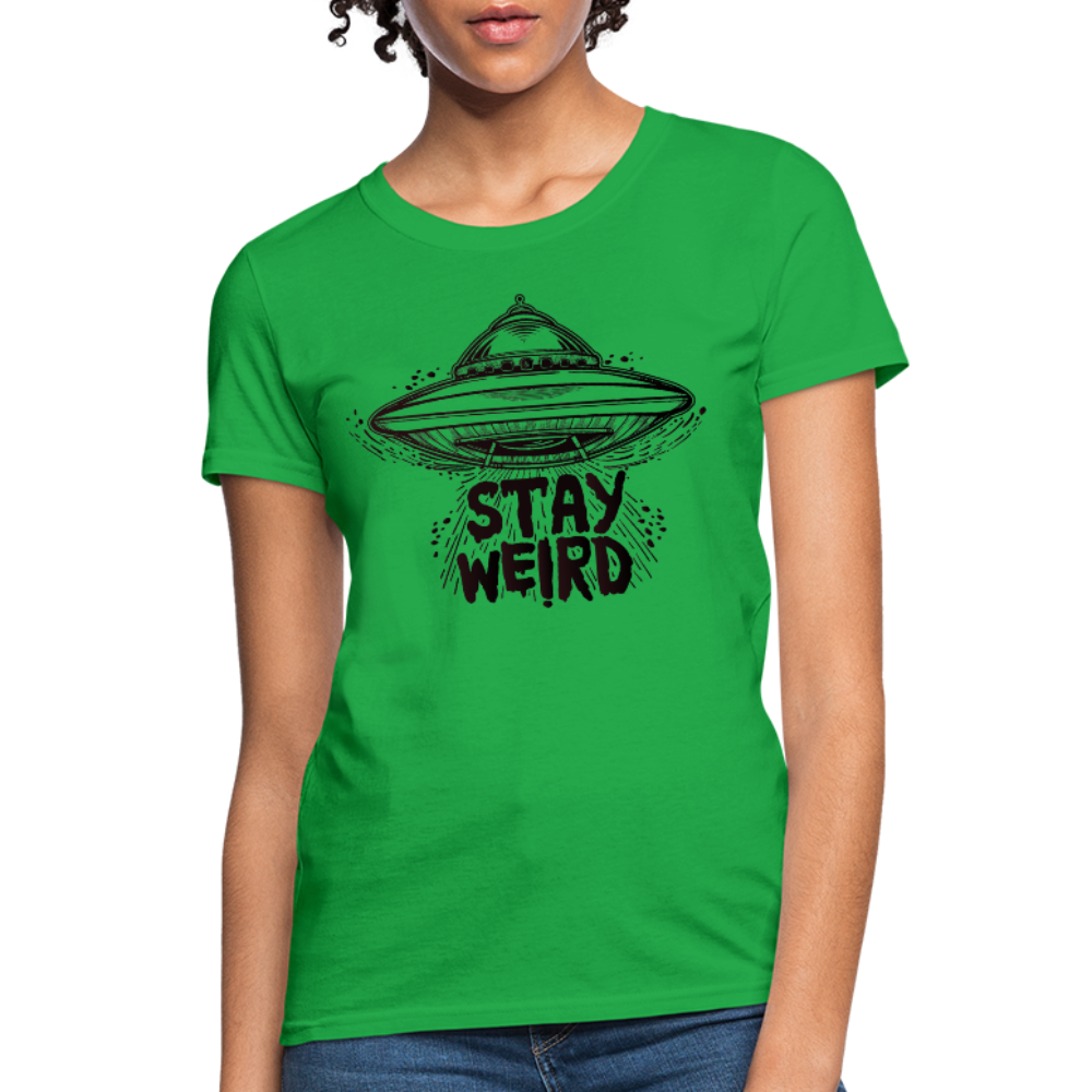 Stay Weird Tee - bright green