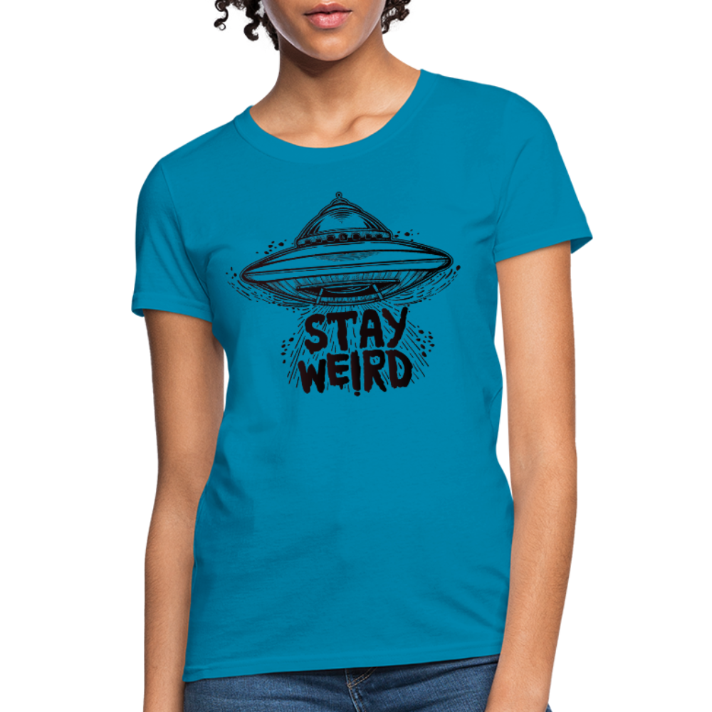Stay Weird Tee - turquoise
