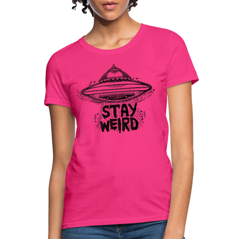 Stay Weird Tee - fuchsia