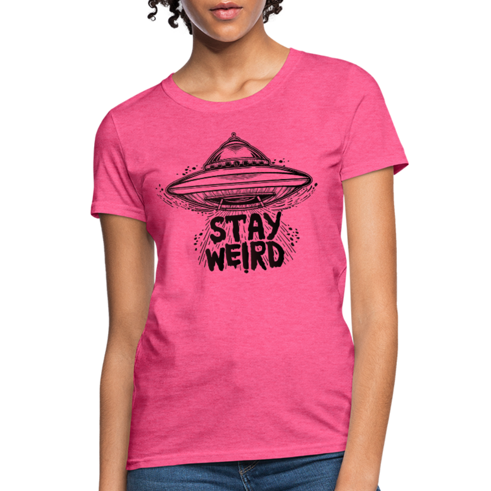 Stay Weird Tee - heather pink